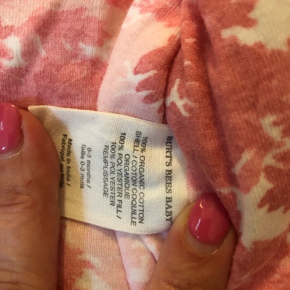 Burts Bee's baby reversible jacket 0-3 months - Picture 3 of 4